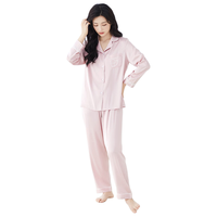 红豆 冰丝透气短袖短裤家居服套装 樱花粉 XL