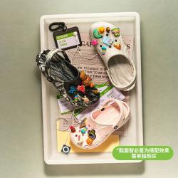 crocs 贝雅大理石纹洞洞鞋