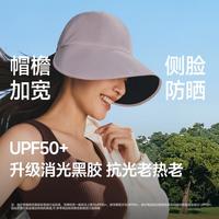 蕉下 时尚侧脸防晒帽子女棒球帽黑胶百搭轻盈