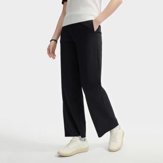FILA 女装女式休闲裤女士时尚简约舒适日常通勤阔腿裤针织长裤