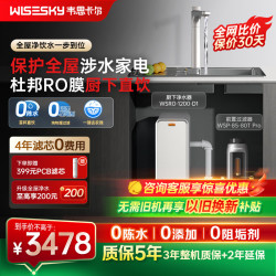 韦思卡尔 家用净水器D1双出水净矿1200G杜邦陶氏RO膜0阻垢剂破晓银