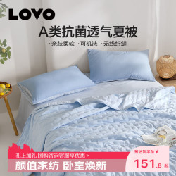 LOVO 罗莱家纺  A类抗菌可机洗夏被-南屿晨风 150
