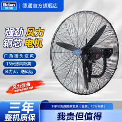 德通工业风扇DF强力风扇壁挂扇挂墙扇大风扇单速可摇头壁扇牛角扇 DF500-4 单速（20寸 220v）