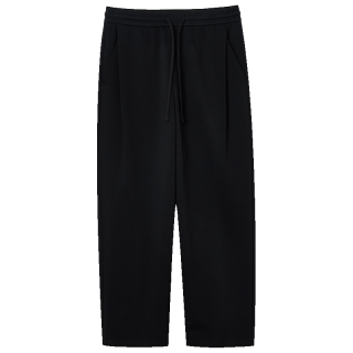 JACK&JONES 男士直筒宽松运动休闲裤 纯黑色 33码