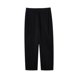 JACK&JONES 男士直筒宽松运动休闲裤 纯黑色 33码