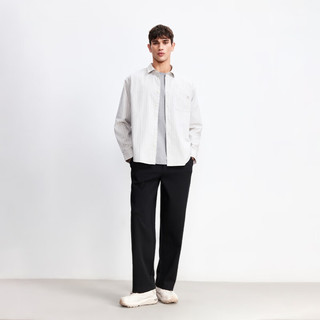 JACK&JONES 男士直筒宽松运动休闲裤 纯黑色 33码