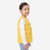 千仞岗 90%白鸭绒 活力黄 110cm 儿童羽绒马甲