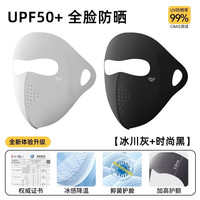 万宝绿 防晒面罩女款骑行全脸防紫外线脸罩防护口罩脸基尼男透气遮阳冰丝 两只装丨升级冰肌防晒