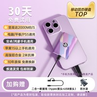 惠普 彩绘移动硬盘1tb固态大容量高速U盘手机电脑