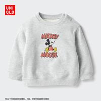 优衣库 婴幼儿Mickey＆Friends卫衣/长袖宝宝运动衫486411 03 灰色 100