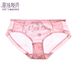 夏娃秘语 内裤 女款性感蕾丝薄款透气舒适双层三角短裤（任选4件）