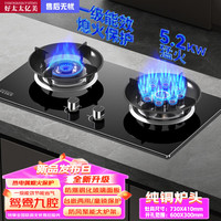 好太太亿美 燃气灶双灶煤气灶家用天然气液化气鸳鸯灶台式嵌入式猛火炉具炉盘