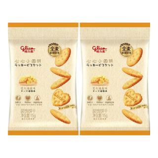 格力高 百力滋百奇系列零食 小圆饼芝士海盐味15g*2袋