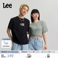 Lee 26春夏金属感设计Logo印花男女同款短袖T恤