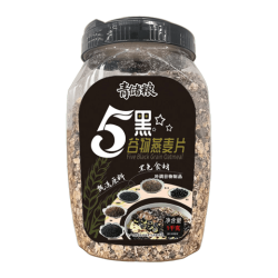 青储粮 快熟五黑谷物燕麦片开水冲泡热牛奶冲泡日期新鲜上班族早餐必备 1kg*1罐装