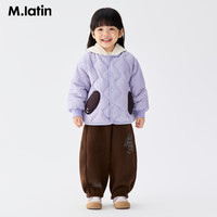 马拉丁 马·拉丁（M.Latin）拼接摇粒绒帽轻薄羽绒服