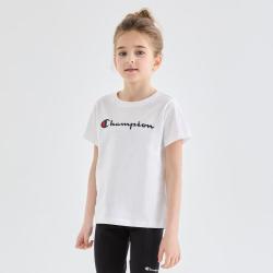 Champion 女童纯棉短袖T恤亲肤舒适简约百搭时尚经典运动潮牌