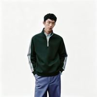 UR UR 2026秋季新款男装时尚运动风立领条纹半开襟卫衣 UMF460024