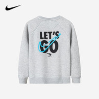 NIKE 男女童圆领套头加绒卫衣