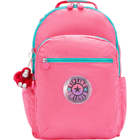 kipling SEOUL 双肩包 泡泡粉条纹拼接