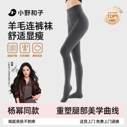小野和子 打底裤女秋冬季加绒黑灰色保暖加厚连裤袜 中灰色（5-15°C) 1条 均码 连脚款