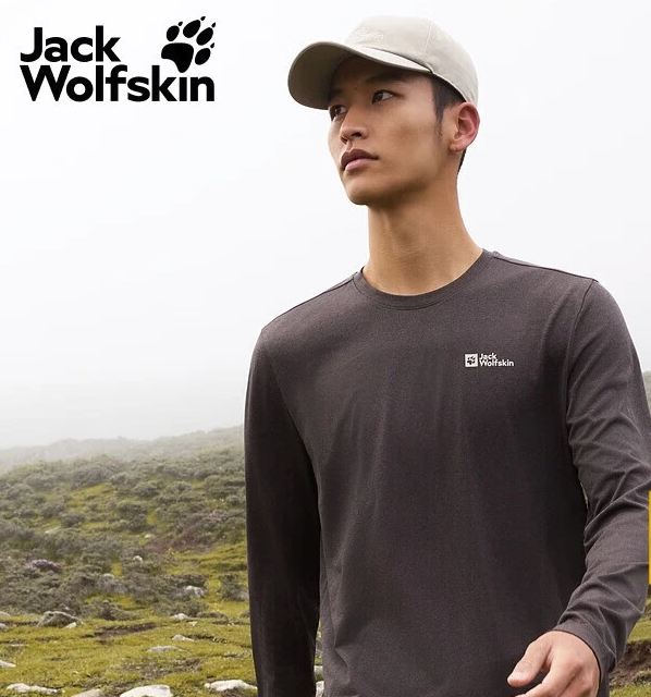 Jack Wolfskin THERMAL长袖速干T恤男秋季新款吸湿快干5029092 泥棕色/D0108 L