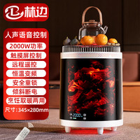 林边 取暖器家用节能智能语音电暖器恒温供暖速热围炉煮茶多用取暖器烤火炉子 白色多功能取暖器