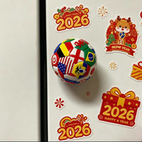 赋闲 立体足球冰箱贴磁吸客厅装饰篮球排球2026世界杯周边文创意纪念品 足球冰箱贴1