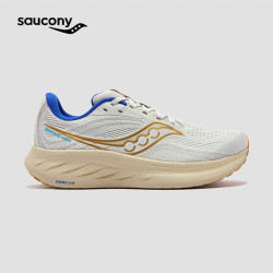 saucony RIDE 18驭途18男女同款缓震慢跑训练跑步鞋 浅卡基 45