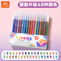 真彩 彩色闪光啫喱笔 48色 荧光笔