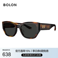 暴龙 眼镜25年王鹤棣猫眼潮搭太阳镜女偏光墨镜男BL3209 C21 C21-玳瑁色