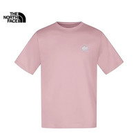 北面 透气 男女同款短袖T恤 粉色 2XL