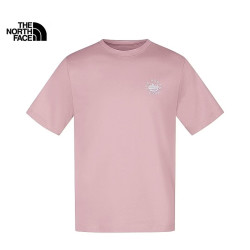 北面 透气 男女同款短袖T恤 粉色 2XL