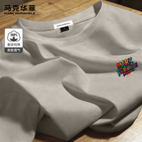 马克华菲 26夏季新款100%棉oversize风圆领T恤衫