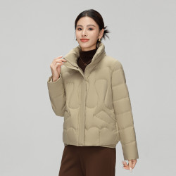 雪中飞 2026秋新款女士短款立领羽绒服妈妈款时尚气质简约百搭暖