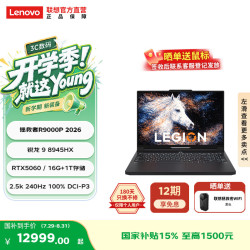 联想 拯救者R9000P 笔记本电脑 （锐龙 9 8945HX、RTX5060、16G、1T、2.5k 240Hz）