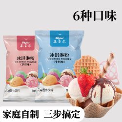 苏吉尔 家用DIY冰淇淋粉6种口味家庭自制软冰激凌袋装粉100g袋儿童雪糕粉