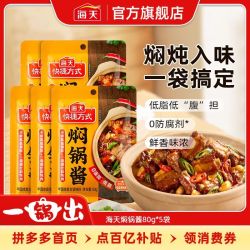 海天 焖锅酱汁 黄焖鸡酱料 焖饭酱汁 低脂0防腐剂  酱香调味料