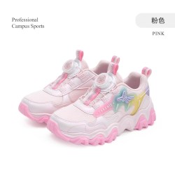 TARANISKIDS 泰兰尼斯kids秋季新款儿童运动鞋女童轻便透气甜美时尚校园跑步鞋