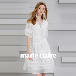 Marie Claire 【天丝白色连衣裙】宽松高级感 度假风 夏季