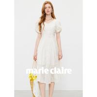 Marie Claire 嘉人 天丝蕾丝花边连衣裙