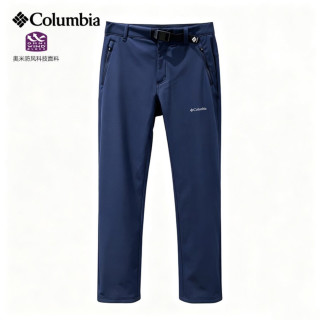 Columbia 男裤26秋冬新品户外加绒内里保暖防风软壳裤AE5168 藏蓝色