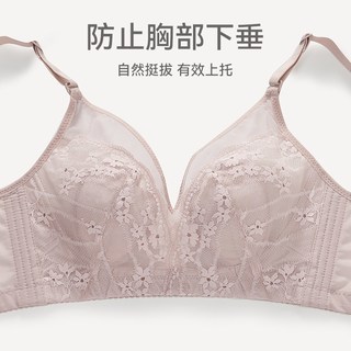 芬腾无钢圈蕾丝聚拢防下垂文胸