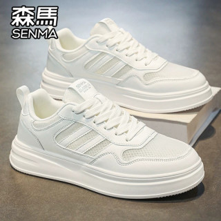 森馬 森马男鞋2026新款夏季透气百搭网面小白板鞋运动休闲学生增高潮鞋