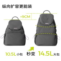 半练 可扩容双肩包女轻量化户外徒步登山书包防水旅游轻便运动背包