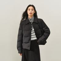 太平鸟 女士保暖内搭短款衬衫式羽绒服