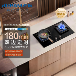 老板 燃气灶23BX-E1液化气【小灶王】双子星系列智能定时灶5.0kW火力嵌