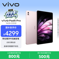 vivo Pad5 Pro 13.0英寸 OriginOS HD 平板电脑 标准版 (3096*2064、天玑9400、16GB、512GB、WiFi版、云霞粉)