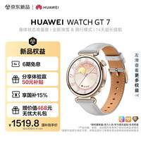 华为 WATCH GT 7 蓝牙通话 智能手表 41mm 月影灰 复合素皮