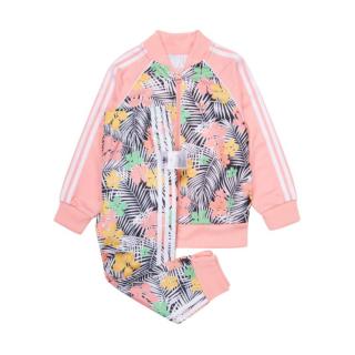 adidas 女中小童保暖印花外套套装